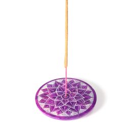 Incense Burner - Soapstone Plate Crown Chakra Sahasrara 3"