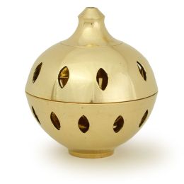 Burner - Brass Burner, Clear Ball 3.25"Hx3"D