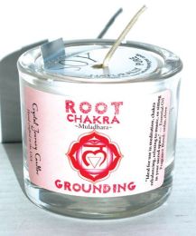 Root chakra soy votive candle