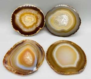 set of 4) Agate altar tile