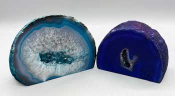 .8-1# Dyed Agate Geode druse