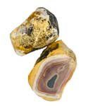 (set of 2) .7-1.0# Jasper, Polychrome polished 1 side
