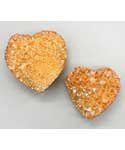 2-3" Champagne druse heart