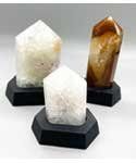 .4-.6# Agate polished on wood base