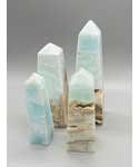 1 kg 3-5" (4-4/pk) Caribbean Calcite obelisk