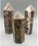 ~5+" White Leopard Skin Jasper obelisk