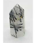 2+" Quartz w Black Tourmaline obelisk
