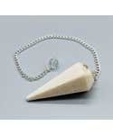 6-sided Peach Moonstone pendulum