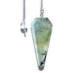 6-sided Prehnite pendulum