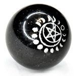 50mm Tourmaline Pentagram & Moon sphere