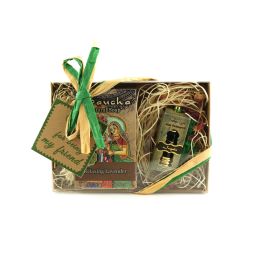 Saucha Gift Set - Relaxing Lavender and Attar Perfume Oil 'Jugala' - with Greeting 'Thank you for being my friend'