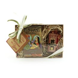 Saucha Gift Set - Uplifting Tulsi and Attar Perfume Oil 'Padma' - with Greeting 'For someone as precious as you'