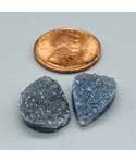 3/4" Amethyst Tear druse cabochon pair