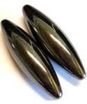 60mm Magnetic Hematite Oval pair