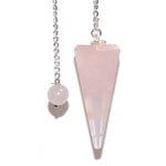 6-sided Rose Quartz pendulum