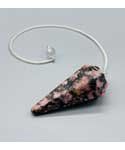6-sided Rhodonite pendulum
