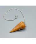 6-sided Orange Sunstone pendulum
