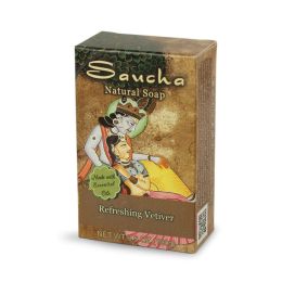 Soap Bar Saucha - Natural soap - 3.5 oz (100g) (Saucha Natural Soaps: Natural Refreshing Vetiver)